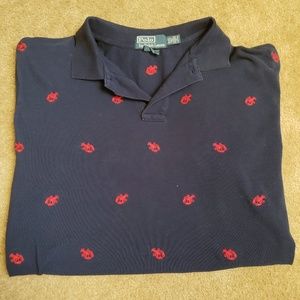 POLO RALPH LAUREN XXL Shirt Navy Red Lobster Men